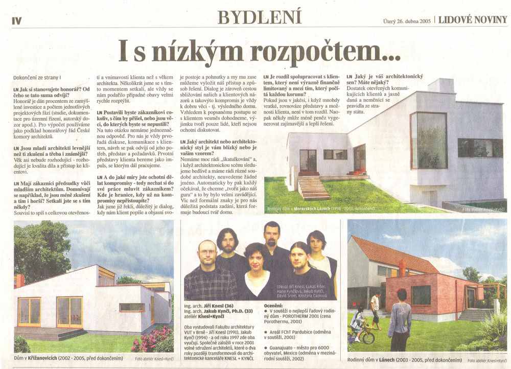 Lidové noviny 26. 4. 2005