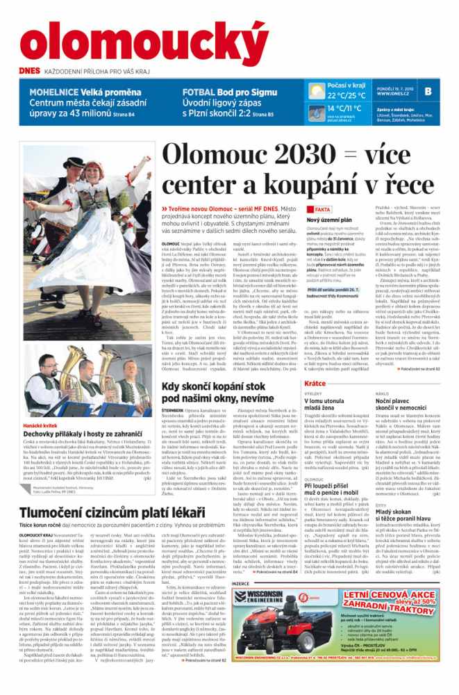 MF DNES 19. 7. – 27. 8. 2010